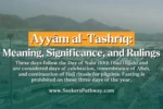 Ayyam e Tashreeq Meaning, Significance, and Rulings